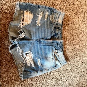 Distressed Denim Women Shorts